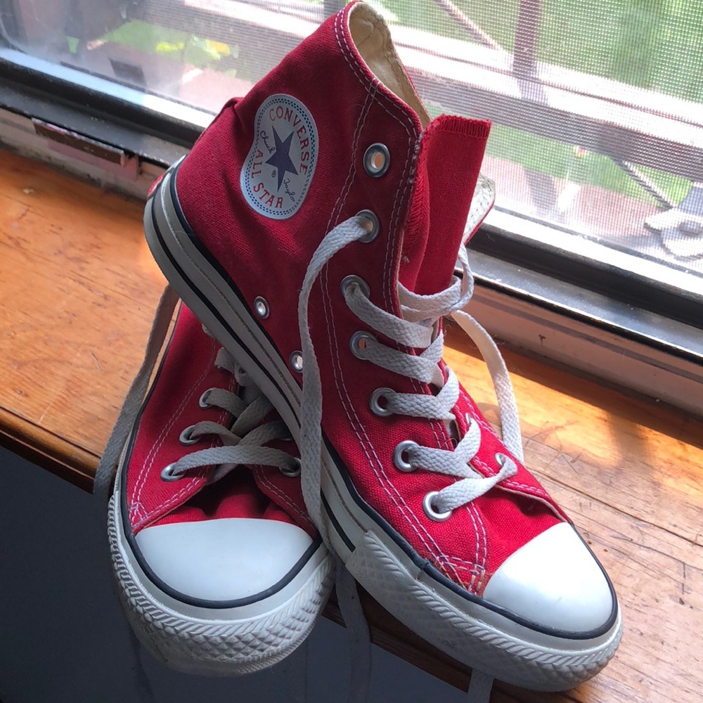 Red Converse High Tops